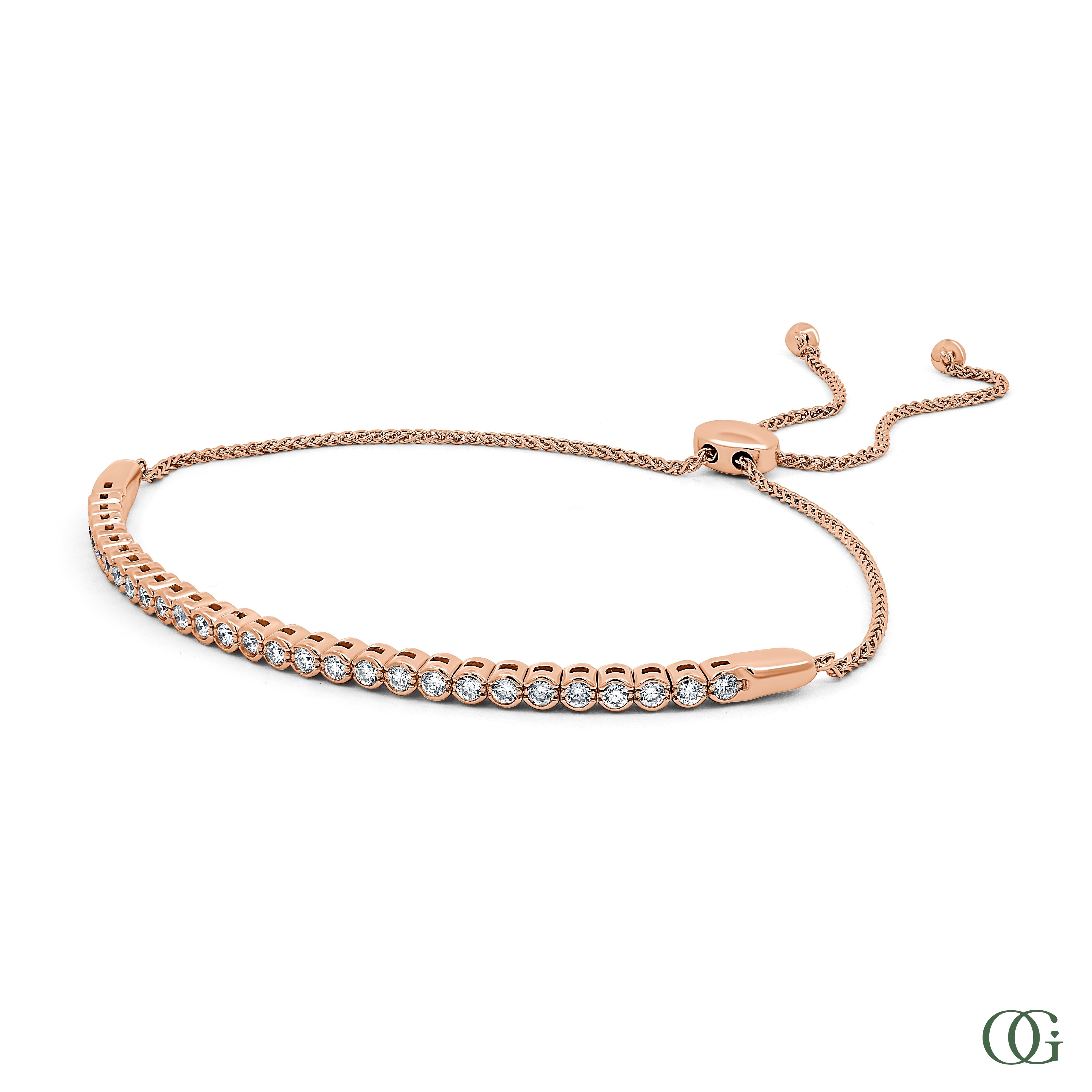 Dainty Adjustable Lab Grown Diamond Bracelet 0.95 CTW