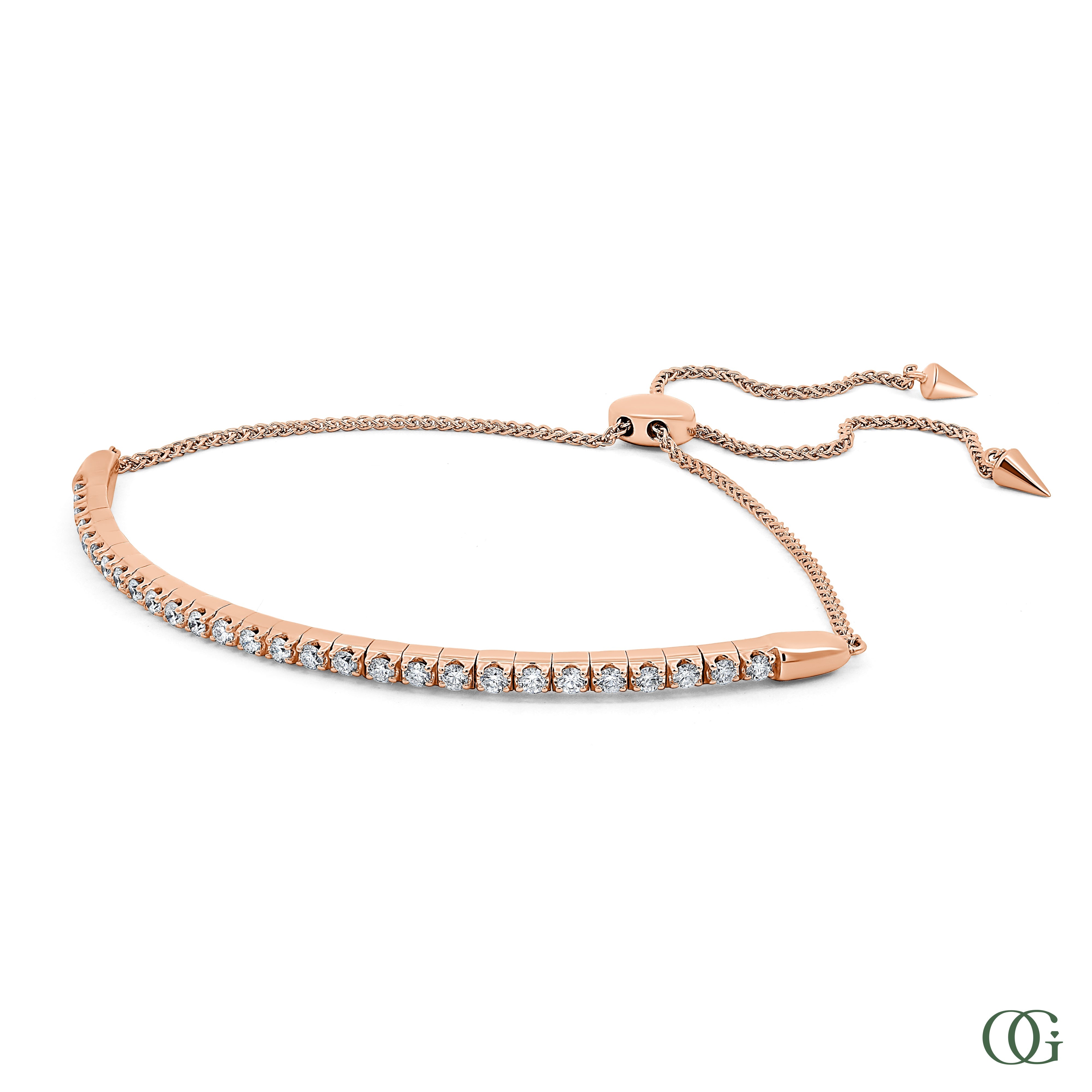 Delicate Adjustable Lab Grown Diamond Bracelet 0.80 CTW