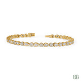 Diamond Pear and Round Shape Link Bracelet