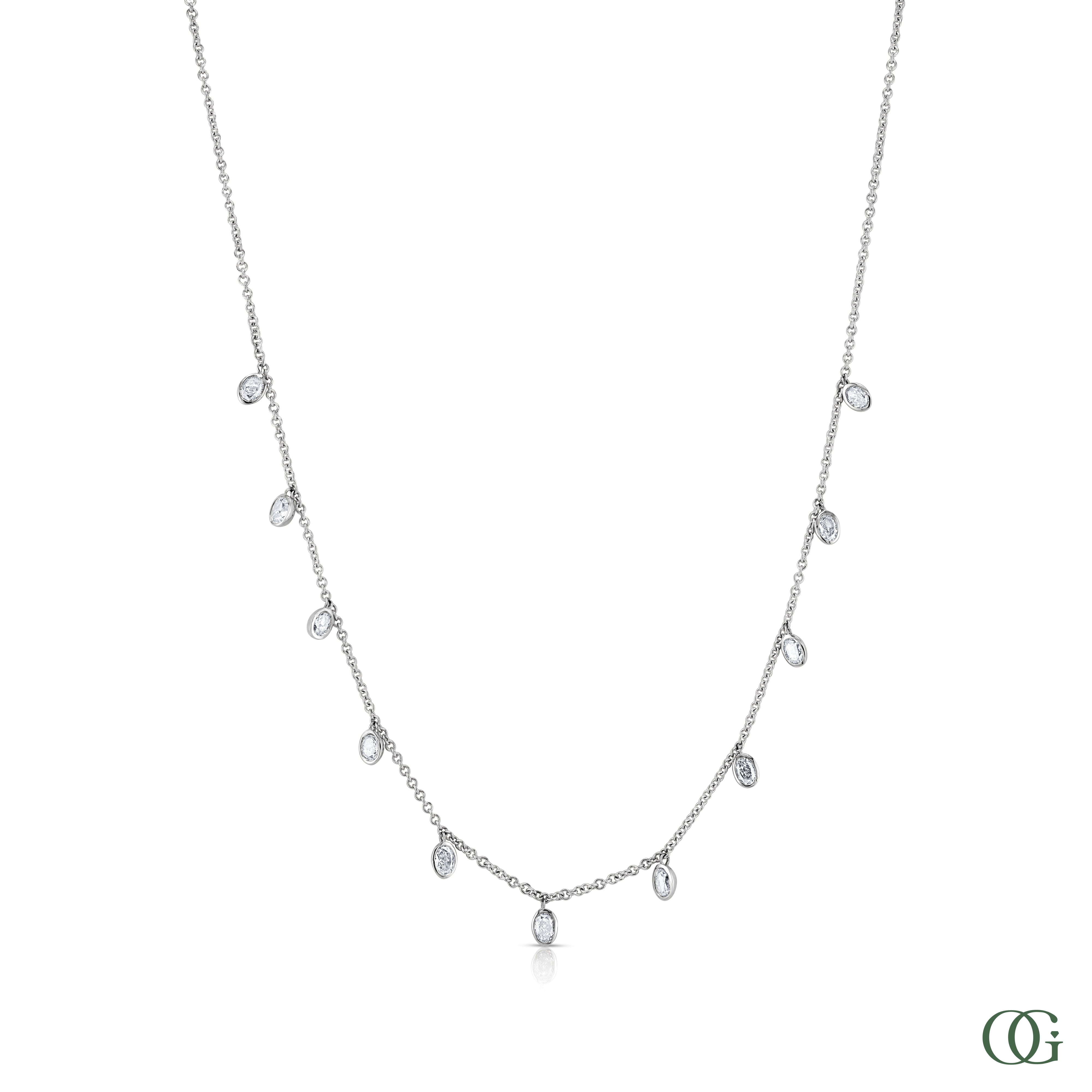 Lab Grown Diamonds by the Yard Necklace | 11-Stone Diamond Chain (2.00 CTW)
