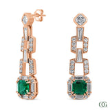 Lab Grown Emerald Elegance Dangling Earrings (4.5 CTW)