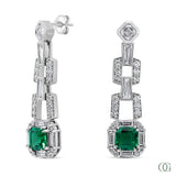Lab Grown Emerald Elegance Dangling Earrings (4.5 CTW)