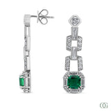 Lab Grown Emerald Elegance Dangling Earrings (4.5 CTW)