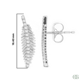 Dainty Diamond Leaves Earrings