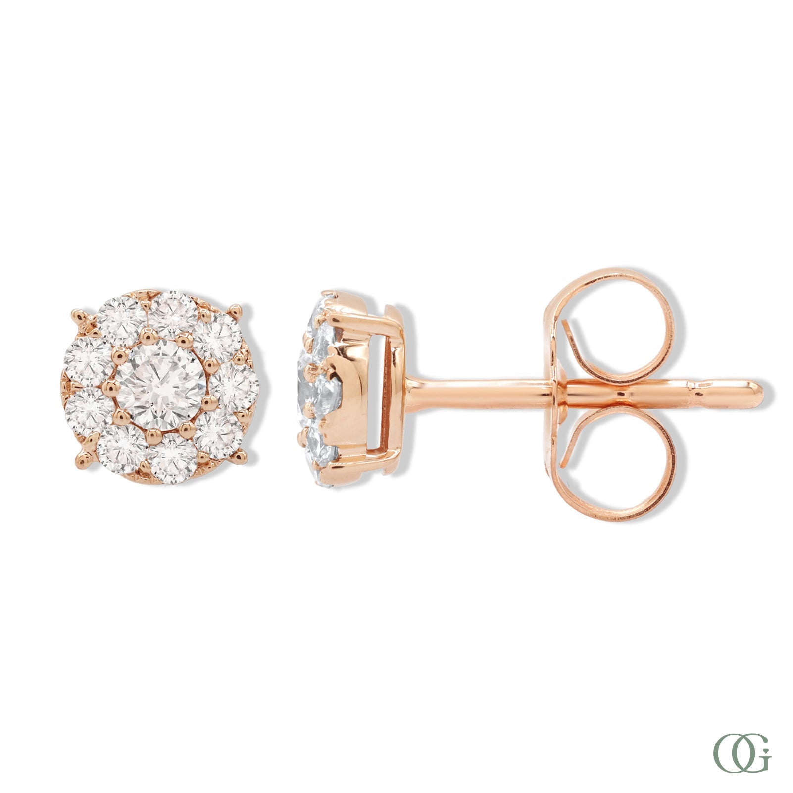 Dainty Round Lab Grown Diamond Earrings