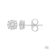 Dainty Round Diamond Earrings