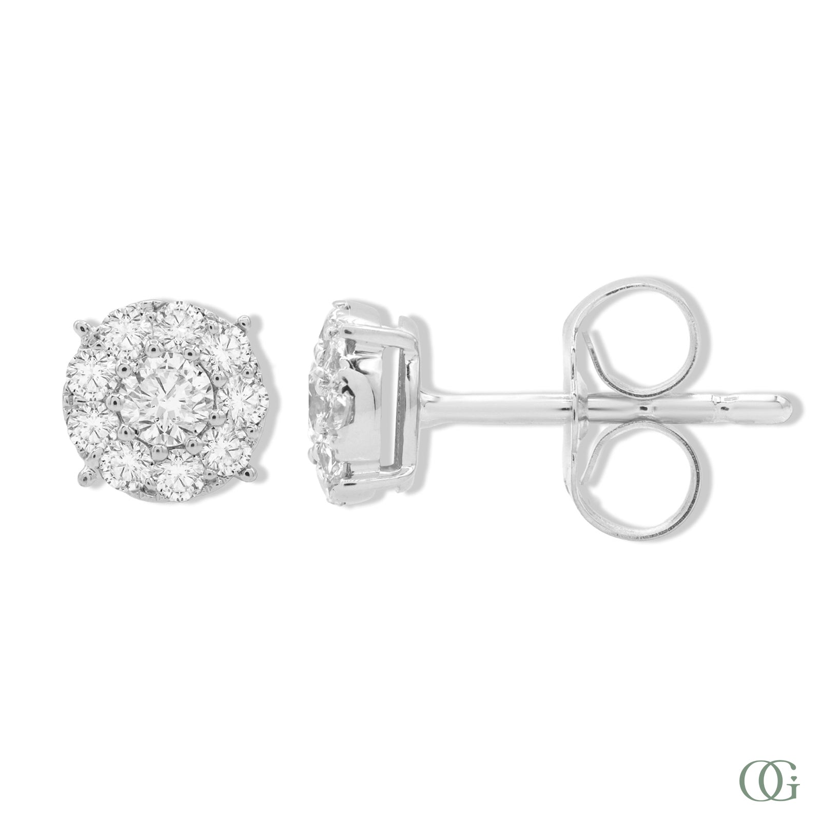 Dainty Round Lab Grown Diamond Earrings