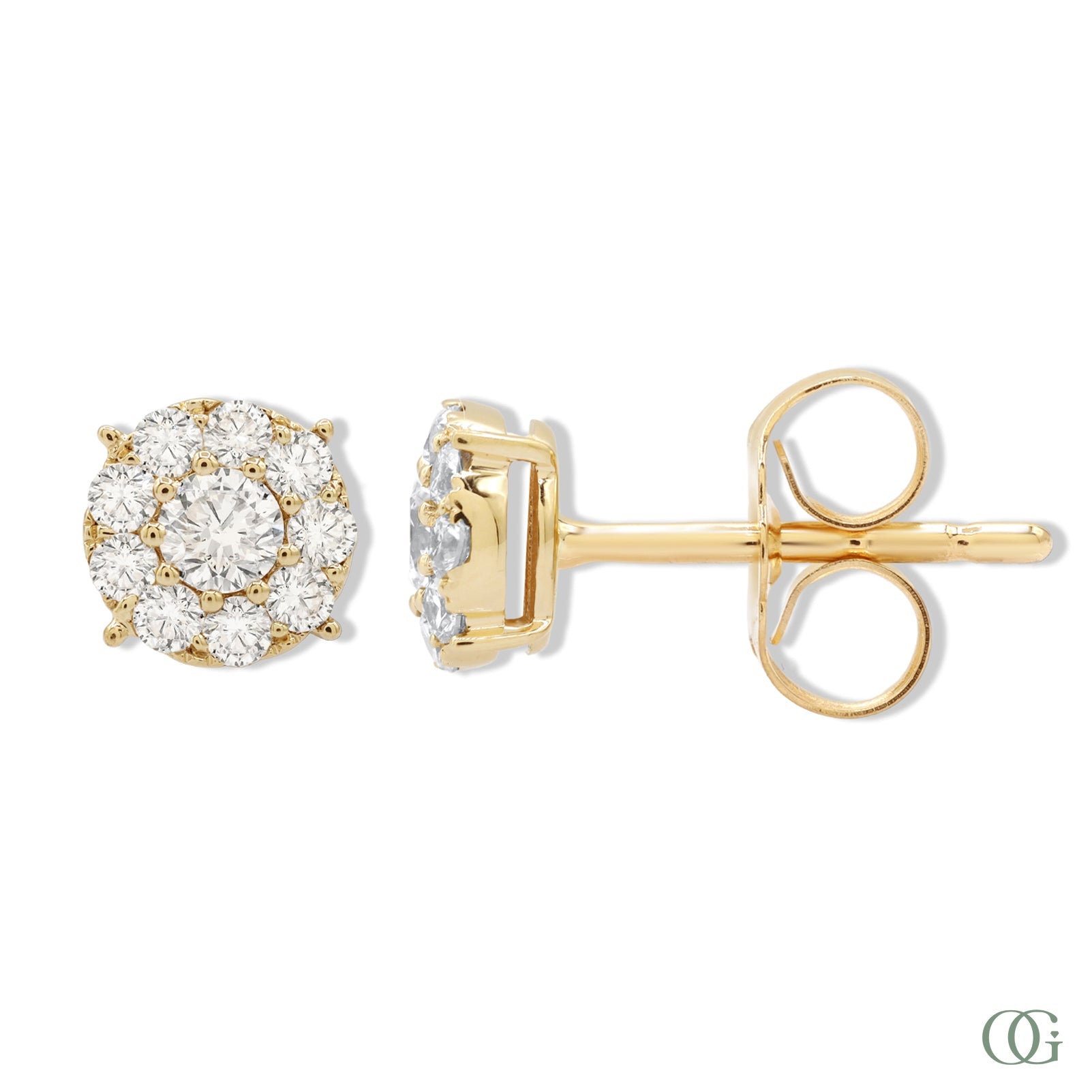 Dainty Round Lab Grown Diamond Earrings