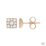 Dainty Square Lab Grown Diamond Stud Earring