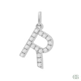 Lab Grown Diamond Letter Pendant - R