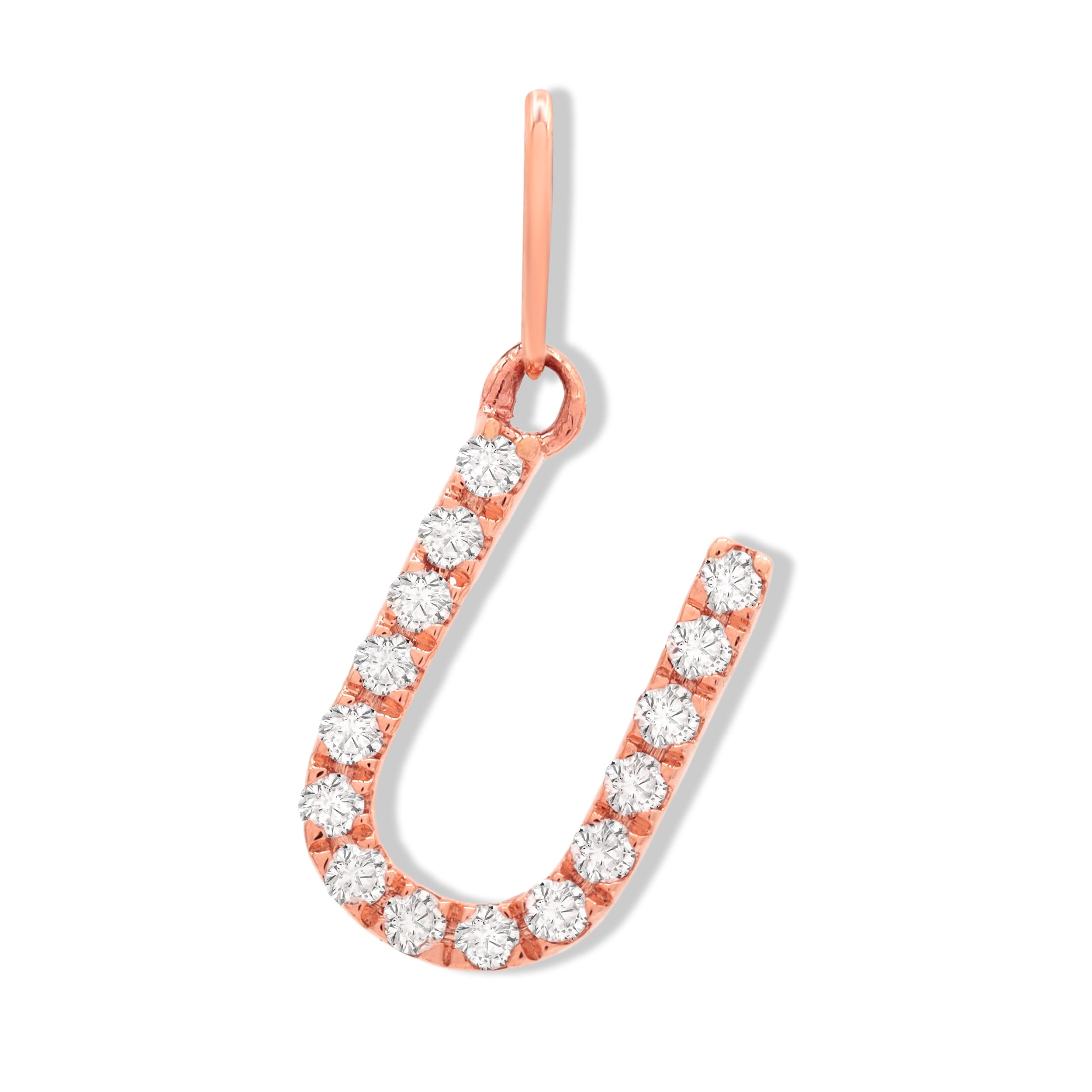 Lab Grown Diamond Letter Pendant - U
