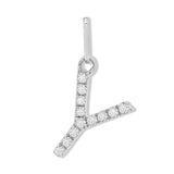 Lab Grown Diamond Letter Pendant - Y