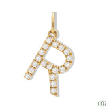 Lab Grown Diamond Letter Pendant - R