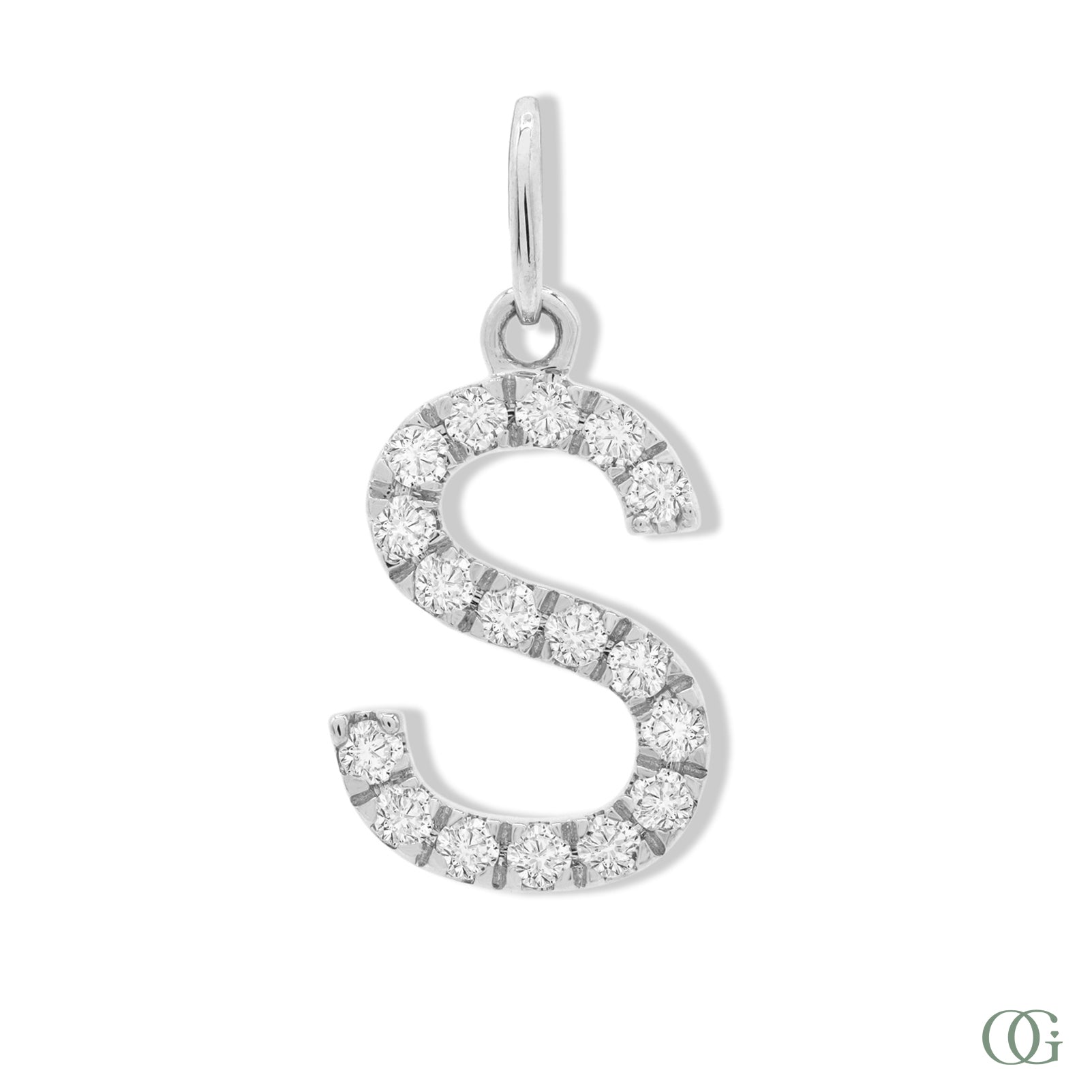 Lab Grown Diamond Letter Pendant - S