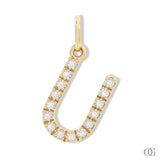 Lab Grown Diamond Letter Pendant - U