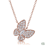 Diamond Butterfly Pendant with Marquise Center