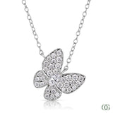Diamond Butterfly Pendant with Marquise Center