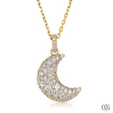 Diamond Crescent Moon Pendant