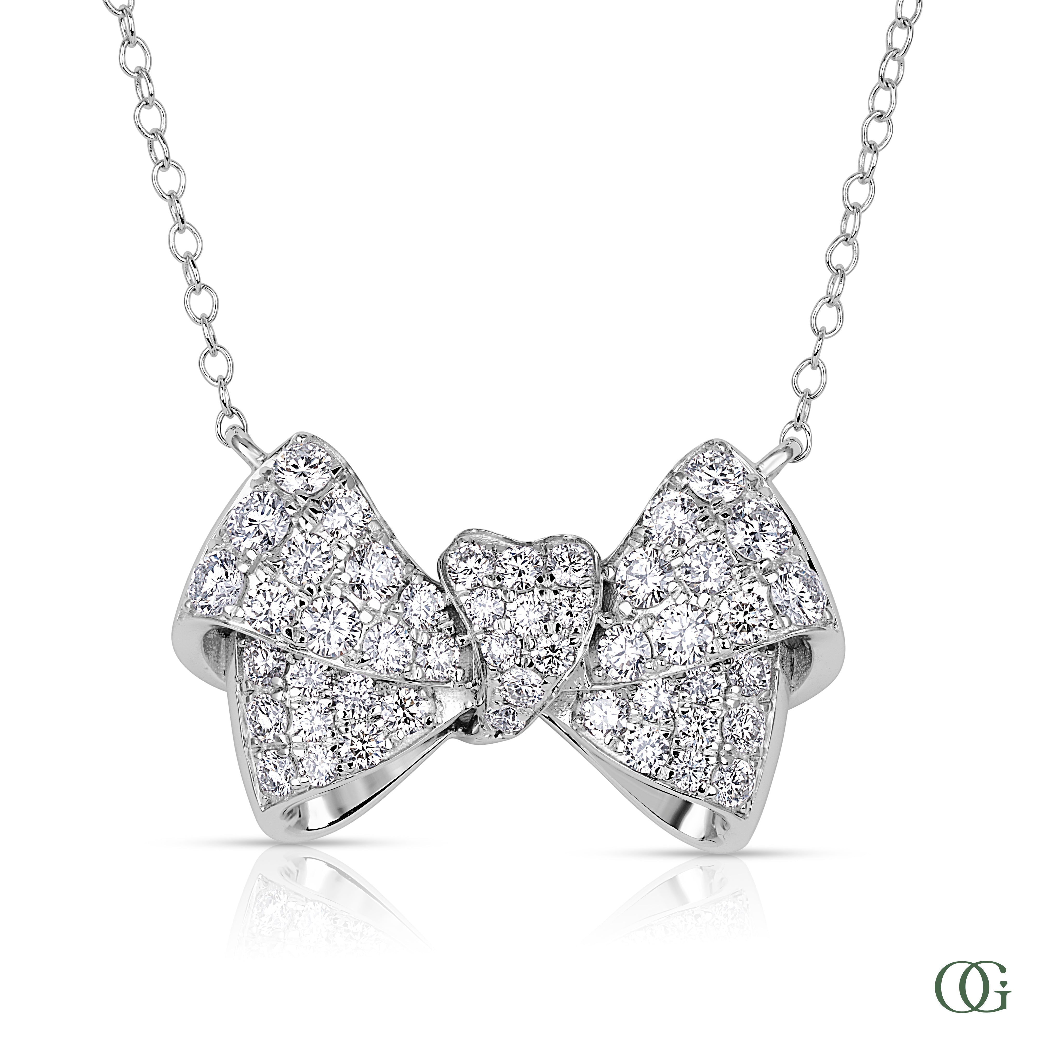 All-Diamond Bow Pendant